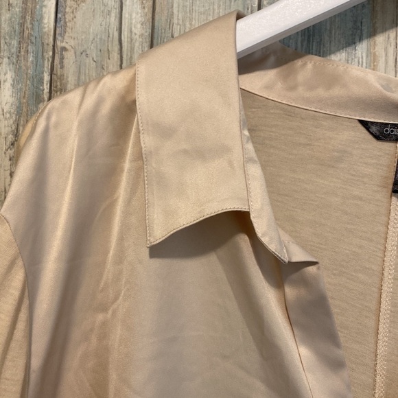 Daisy Fuentes women 3X mock tie front long sleeve collared blouse NWT - Picture 8 of 11